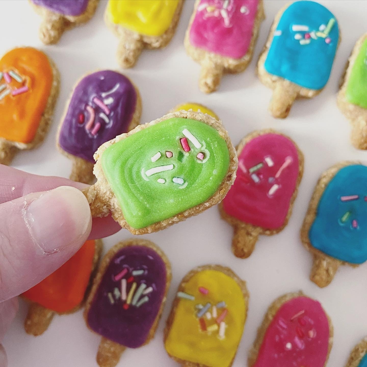d. Rainbow Popsicles Mini Cookies